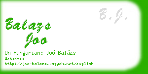 balazs joo business card